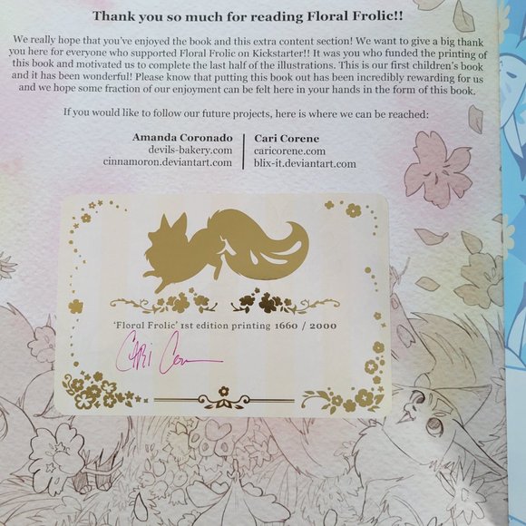 Floral Frolic Book + Water Color Framed Poster Print 1st Edition Soft Cover - Picture 3 of 12